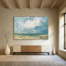 Load image into Gallery viewer, Hand - painted Impressionistic Landscape Acrylic Art for Bohemian - Style Sunroom Decor LargeART1674
