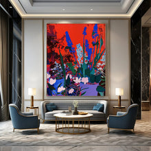 Load image into Gallery viewer, “Bold Color - Contrast Flower Garden” – Vibrant Floral Painting with Striking Color Choices DTP100
