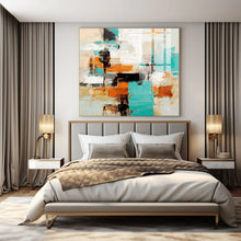 Load image into Gallery viewer, Colorful Geometric Abstract Canvas Painting, Ideal for Playful Kids’ Room &amp; Modern Art Café LargeART1272
