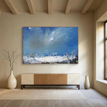 Load image into Gallery viewer, Dynamic Blue Sea and Sky Abstract acrylic painting DLZ031
