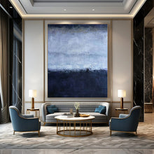 Load image into Gallery viewer, “Blue and Purple Abstract Landscape” - Atmospheric Abstract Art on Canvas DKH1563
