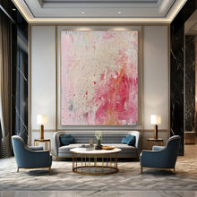 Load image into Gallery viewer, Pink - Hued Abstract Painting, Perfect for Romantic Bedroom &amp; Feminine Boutique LargeART2283
