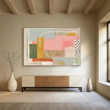 Load image into Gallery viewer, “Pastel Geometry” - Minimalist Abstract Acrylic with Soft Colors, For Modern Kitchen and Office DLZ204
