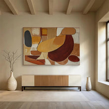 Load image into Gallery viewer, Warm Tone Abstract Art for Mid - Century Modern Home &amp; Art Gallery DKH088
