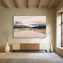 Load image into Gallery viewer, Soft Tones “Misty Coast” Painting on Canvas, Evocative Seaside Art DKH914
