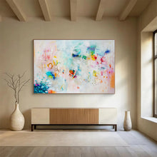 Load image into Gallery viewer, Light &amp; Colorful Abstract Swirls - Airy Living Room Art LargeART1501
