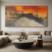 Load image into Gallery viewer, Hand - painted Substantial Warm - Toned Abstract Mystery Acrylic Art for Cozy Studies LargeART0026
