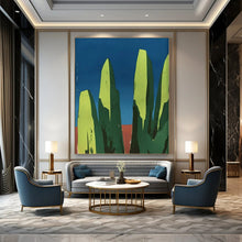 Load image into Gallery viewer, “Minimalist Green Monoliths” – Simple Geometric Landscape with Bold Color Blocks DTP093

