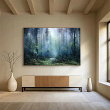 Load image into Gallery viewer, Forest Mist “Enchanted Woods” Painting on Canvas, Ethereal Landscape Art DKH869
