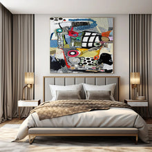 Load image into Gallery viewer, Colorful Abstract Collage 4 Canvas Painting, Ideal for Modern Playroom &amp; Artistic Retail Space LargeART1172

