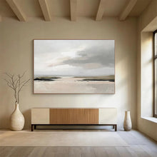 Load image into Gallery viewer, Minimalist Coastal Abstract Painting for Beach House &amp; Serene Study DKH243
