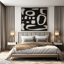 Load image into Gallery viewer, Black &amp; White Organic Shapes Acrylic Art, Perfect for Industrial - Chic Office &amp; Monochrome Bedroom LargeART1075
