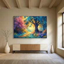 Load image into Gallery viewer, Colorful Forest Path Abstract Painting on Canvas - “Enchanted Trail” DKH697
