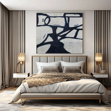 Load image into Gallery viewer, Black &amp; White Tree - Like Abstract Painting, Perfect for Nature - Inspired Study &amp; Modern Home Library LargeART1418
