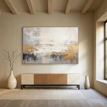 Load image into Gallery viewer, Gray and Gold Abstract Horizon Abstract acrylic painting DLZ108
