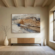 Load image into Gallery viewer, Earth - Toned Textured Abstract Art for Rustic Home Office &amp; Art Gallery Pop - Up DKH084

