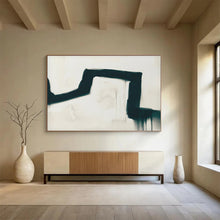Load image into Gallery viewer, Black and White Fluid Abstract Abstract acrylic painting DLZ115

