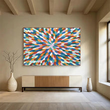 Load image into Gallery viewer, Colorful Petal - Shaped Abstract Painting for Bohemian Living Room &amp; Artistic Café DKH121
