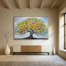 Load image into Gallery viewer, Colorful Tree Impasto - Whimsical Living Room Art LargeART1537
