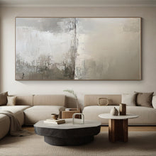 Load image into Gallery viewer, Large Gray and White Abstract Landscape Art - Ideal for Modern Zen Space &amp; Art - Centric Library LargeART0772
