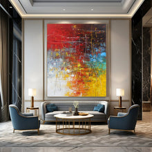 Load image into Gallery viewer, Vibrant Color Chaos Abstract – Energetic Acrylic with Bold Palette DTP254
