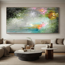 Load image into Gallery viewer, Hand - painted Substantial Dreamy Floral Abstract Acrylic Art for Whimsical Nurseries LargeART0073
