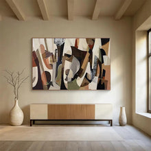 Load image into Gallery viewer, Cubist - Style Multicolor Abstract Painting on Canvas - “Fragmented Harmony” DKH621

