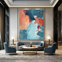 Load image into Gallery viewer, Bold Color - Block Abstract Art, Warm &amp; Cool Tones for Coastal Living Room &amp; Modern Dining Area LargeART2269
