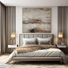 Load image into Gallery viewer, Neutral Textured Abstract with Brown Art for Industrial - chic Loft &amp; Rustic - themed Restaurant LargeART0967
