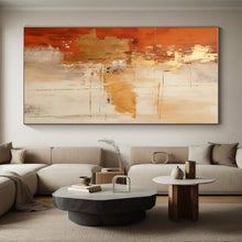 Load image into Gallery viewer, Orange - Gold Abstract Acrylic for Hotel Lobby &amp; Luxury Home LargeART0818
