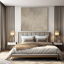 Load image into Gallery viewer, Hand - painted Massive Beige Textured Wave Abstract Acrylic Art for Coastal - Inspired Hallways LargeART0111

