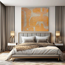 Load image into Gallery viewer, Orange - Beige Organic Abstract Acrylic Art, Fit for Kitchen Breakfast Nook &amp; Sunroom LargeART0988

