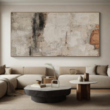 Load image into Gallery viewer, Hand - painted Large - sized Textured Neutral - Toned Abstract Acrylic Art for Minimalist Hallways LargeART0101
