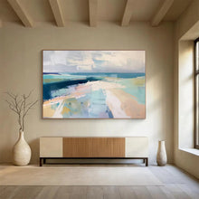 Load image into Gallery viewer, Soft Coastal Abstract - Serene Living Room or Bedroom Art LargeART1543
