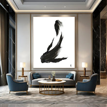 Load image into Gallery viewer, Ink Fish Silhouette – Black Ink Wash Fish Form DTP181
