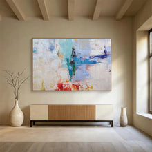 Load image into Gallery viewer, Hand - painted Soft Color Abstract Strokes Acrylic Art for Calming Yoga Studios LargeART1739
