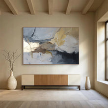Load image into Gallery viewer, Gray Gold White Harmony Abstract Painting DKH519
