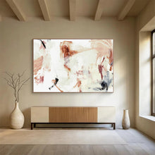 Load image into Gallery viewer, Subtle Brown - White Abstract Acrylic painting DLZ145
