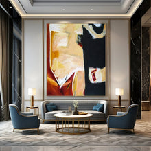 Load image into Gallery viewer, Warm - Toned Abstract Figure Painting - Ideal for Cozy Living Room &amp; Art Studio LargeART2383
