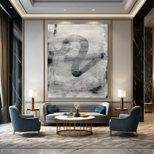 Load image into Gallery viewer, Gray Curve Mystery – Gray, White, Black with Flowing Strokes DTP189
