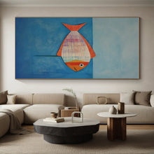 Load image into Gallery viewer, Colorful Collage Fish Art for Nautical Nursery &amp; Coastal Kitchen LargeART0876
