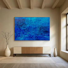 Load image into Gallery viewer, Deep Blue Abstract Art for Serene Bedroom &amp; Minimalist Office DKH072
