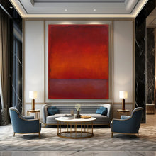 Load image into Gallery viewer, Red &amp; Orange Abstract Gradient Painting, Ideal for Warm - Toned Living Room &amp; Cozy Fireplace Nook LargeART1946
