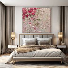 Load image into Gallery viewer, Textured Pink Roses Abstract Painting, Ideal for Romantic Bedroom &amp; Feminine Boutique LargeART1450
