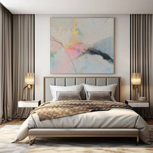 Load image into Gallery viewer, Pastel Abstract with Gold Accents Canvas Painting, Perfect for Chic Bedroom &amp; Sophisticated Dining Room LargeART1179
