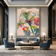 Load image into Gallery viewer, Watercolor - Style Abstract Floral Painting, Perfect for Botanical - Themed Bathroom &amp; Relaxing Reading Nook LargeART1817
