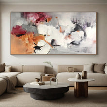 Load image into Gallery viewer, Massive Gray - Orange Abstract Fusion Acrylic for Art - Loving Lounge LargeART0300
