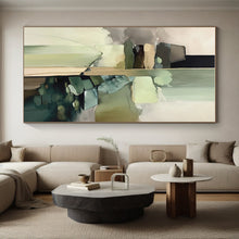 Load image into Gallery viewer, Custom Large Green - Gray Abstract Fusion - Ideal for Sustainable Living Space &amp; Nature - Themed Office LargeART0743
