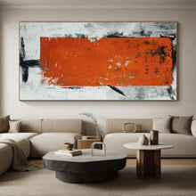Load image into Gallery viewer, Massive Textured Orange Abstract Acrylic for Industrial - Chic Loft &amp; Bold Dining Room LargeART0316
