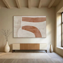 Load image into Gallery viewer, Beige and Brown Abstract Shapes for Scandinavian Living Room &amp; Modern Office DKH148

